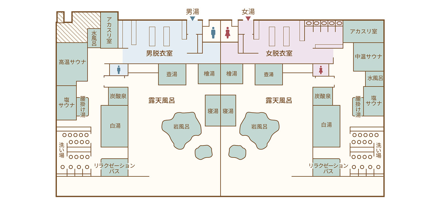 おふろの案内図
